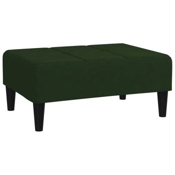 Taburete De Terciopelo Verde Oscuro 78x56x32 Cm Vidaxl