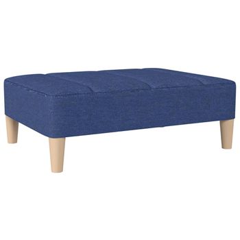 Reposapiés De 2 Plazas Para El Sofá De Diseño Minimalista 82x42x45cm - Azul  con Ofertas en Carrefour