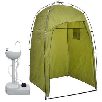 Lavabo Portátil Para Camping Con Carpa 20 L