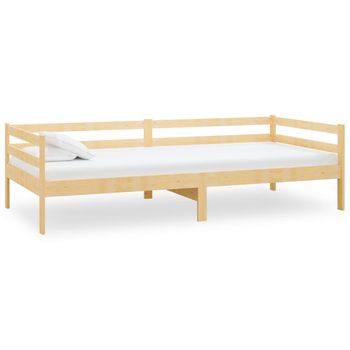 Sofá Cama Madera Maciza De Pino 90x200 Cm Vidaxl