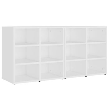 Muebles Zapatero 2 Unidades Blanco 52,5x30x50 Cm Vidaxl