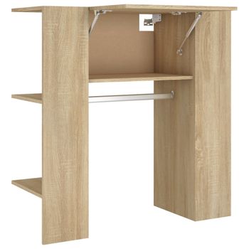 Mueble De Recibidor Madera Ingeniería Roble Sonoma 97,5x37x99cm Vidaxl