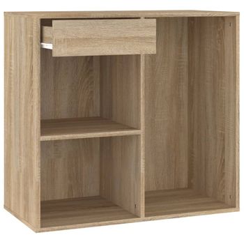 Armario Maquillaje Madera Contrachapada Roble Sonoma 80x40x75cm Vidaxl