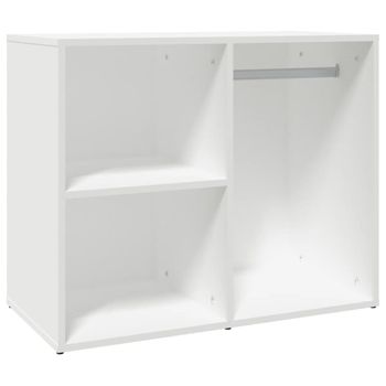 Mueble Vestidor Madera Contrachapada Blanco 80x40x65 Cm Vidaxl