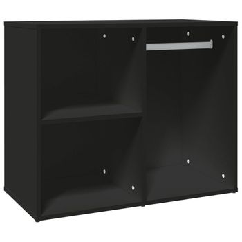 Mueble De Vestidor Madera De Ingeniería Negro 80x40x65 Cm Vidaxl