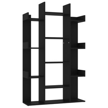 Librería De Madera Contrachapada Negro 86x25,5x140 Cm Vidaxl