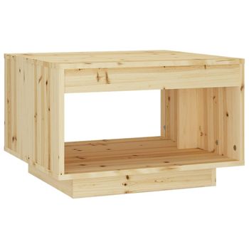 Mesa De Centro De Madera Maciza De Abeto 50x50x33,5 Cm Vidaxl