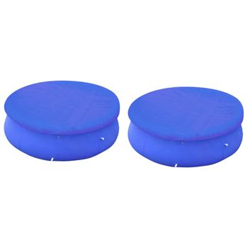 Cubiertas Para Piscina 2 Uds Piscina Elevada Redonda 300 Cm Vidaxl