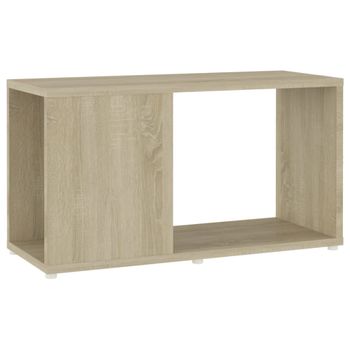 Mueble De Tv Madera Contrachapada Roble Sonoma 60x24x32 Cm Vidaxl