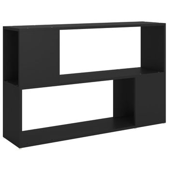 Librería De Madera Contrachapada Negro 100x24x63 Cm Vidaxl