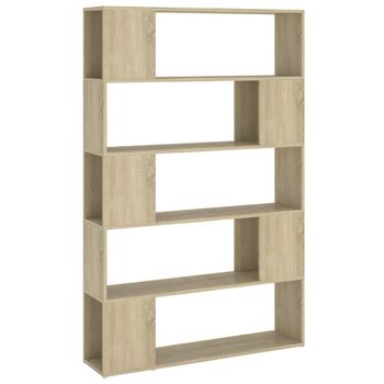 Librería Separador Contrachapada Roble Sonoma 100x24x155 Cm Vidaxl