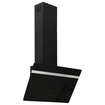 Campana Extractora Pared Acero Y Vidrio Templado Negro 60 Cm Vidaxl