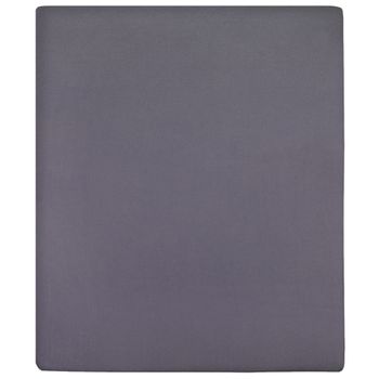 Sábanas Bajeras Jersey 2 Uds Algodón Gris Antracita 90x200 Cm Vidaxl