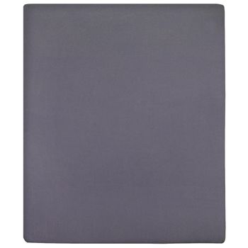 Sábanas Bajeras Jersey 2 Uds Algodón Gris Antracita 160x200 Cm Vidaxl