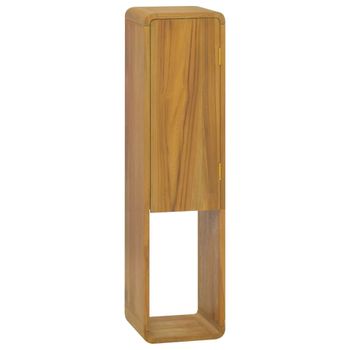 Armario De Baño De Pared Madera Maciza De Teca 25x25x100 Cm Vidaxl