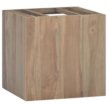 Armario De Baño De Pared Madera Maciza De Teca 46x25,5x40 Cm Vidaxl