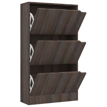 Mueble Zapatero Madera Contrachapada Roble Ahumado 60x35x92 Cm Vidaxl con  Ofertas en Carrefour