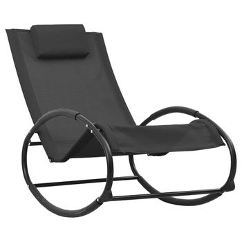 Outsunny Tumbona Plegable Respaldo Ajustable a 7 Niveles con Almohada  Textilene Resistente Relax en Exterior Piscina Terraza Camping  137x63.5x100.5cm Acero