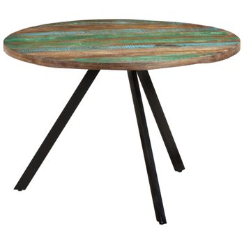 Mesa De Comedor Madera Maciza Reciclada 110x75 Cm Vidaxl