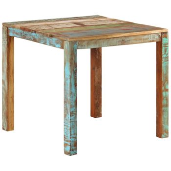 Mesa De Comedor De Madera Maciza Reciclada 82x80x76 Cm Vidaxl