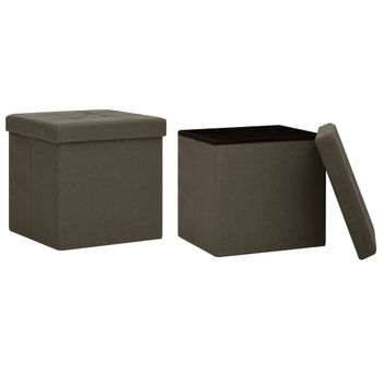 Taburete Con Almacenaje Terciopelo Gris Claro 45x45x49 Cm Vidaxl con  Ofertas en Carrefour