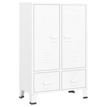 Armario Industrial Acero Blanco 67x35x107 Cm Vidaxl