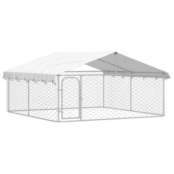 Perrera De Exterior Con Techo 382x382x225 Cm Vidaxl con Ofertas en