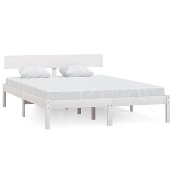 Estructura De Cama De Madera Maciza De Acacia 160x200 Cm con Ofertas en  Carrefour