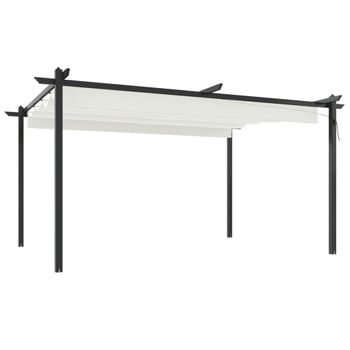 Blumfeldt Pergola Impermeable con Techo Retráctil, Cenador Estable con –  Outlet Jardín