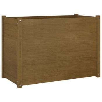 Jardinera De Madera Maciza De Pino Marrón 100x50x70 Cm Vidaxl