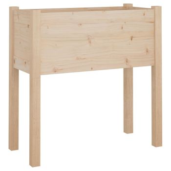 Jardinera De Madera Maciza De Pino 70x31x70 Cm Vidaxl