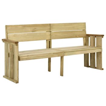 Banco De Jardín De Madera De Álamo 123x61x89,5 Cm-outsunny.natural con  Ofertas en Carrefour