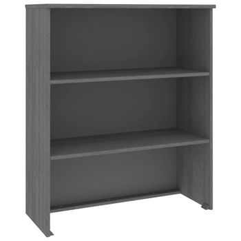 Aparador Superior Hamar Pino Macizo Gris Oscuro 85x35x100 Cm Vidaxl