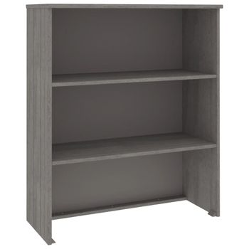 Aparador Superior Hamar Pino Macizo Gris Claro 85x35x100 Cm Vidaxl