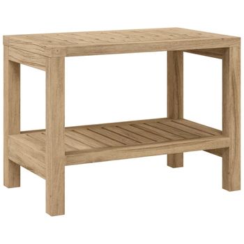 Mesa Auxiliar De Baño Madera Maciza De Teca 60x30x45 Cm Vidaxl