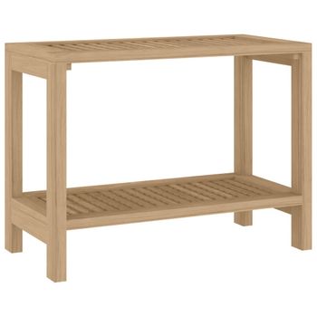 Mesa Auxiliar De Baño Madera Maciza De Teca 45x30x45 Cm Vidaxl con