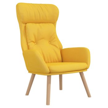 Sillón De Relax De Tela Amarillo Mostaza Vidaxl