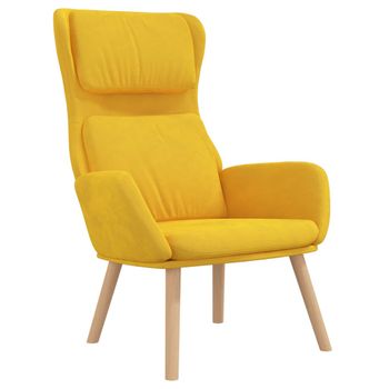 Sillón De Relax De Terciopelo Amarillo Mostaza Vidaxl