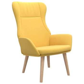 Sillón De Relax De Tela Amarillo Mostaza Vidaxl