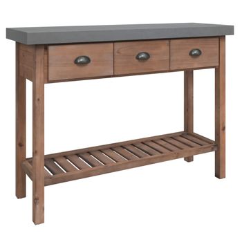 Mesa Consola De Madera Maciza De Abeto 110x35x80 Cm Vidaxl