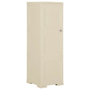 Armario De Plástico Diseño Madera Blanco Angora 40x43x125 Cm Vidaxl