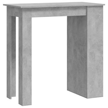 Mesa Alta Con Estante De Almacenamiento Gris 102x50x103,5 Cm Vidaxl