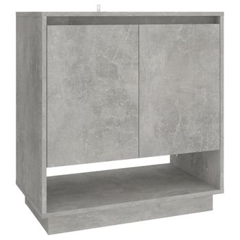 Aparador De Madera Contrachapada Gris Hormigón 70x41x75 Cm Vidaxl