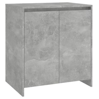 Aparador De Madera Contrachapada Gris Hormigón 70x41x75 Cm Vidaxl