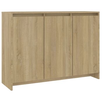 Aparador De Madera Contrachapada Roble Sonoma 102x33x75 Cm Vidaxl