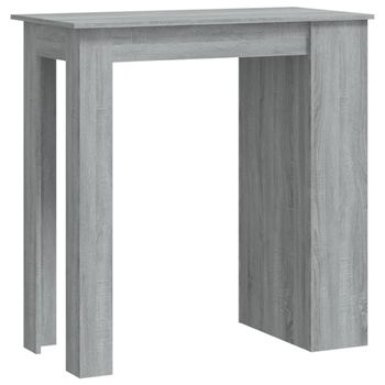 Mesa Alta Con Estante Contrachapada Gris Sonoma 102x50x103,5 Cm Vidaxl