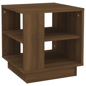 Mesa De Centro Madera Contrachapada Roble Marrón 40x40x43 Cm Vidaxl