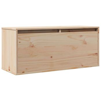 Armario De Pared De Madera Maciza De Pino 80x30x35 Cm Vidaxl