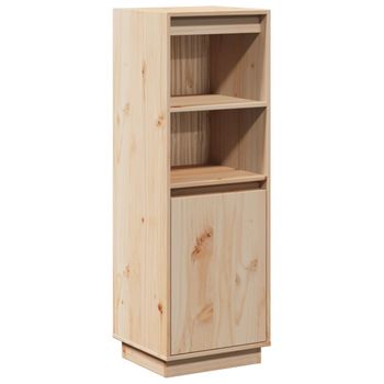 Aparador Alto De Madera Maciza De Pino 37x34x110 Cm Vidaxl