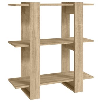 Estantería Cubo De Madera Mdf Gris Y Natural Contemporánea,de 60x29x62 Cm  con Ofertas en Carrefour